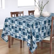 shibori indigo patchwork quilt