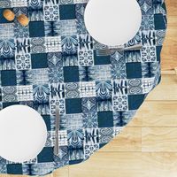 shibori indigo patchwork quilt