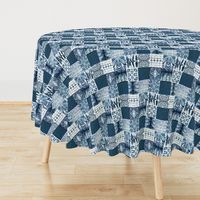 shibori indigo patchwork quilt