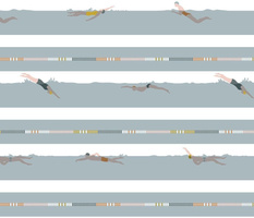 swimming laps breton stripes