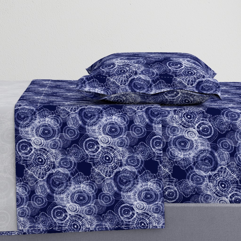 Shibori Doilies Abstract Tree Textures - Navy Blue - 8 inch