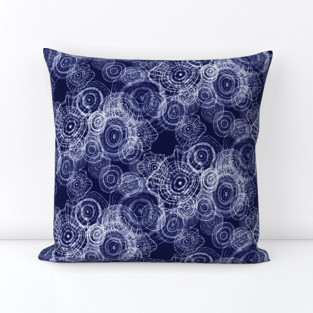 Shibori Doilies Abstract Tree Textures - Navy Blue - 8 inch