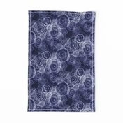 Shibori Doilies Abstract Tree Textures - Navy Blue - 8 inch