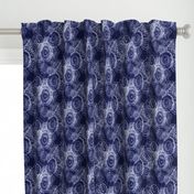 Shibori Doilies Abstract Tree Textures - Navy Blue - 8 inch