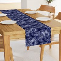 Shibori Doilies Abstract Tree Textures - Navy Blue - 8 inch