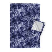 Shibori Doilies Abstract Tree Textures - Navy Blue - 8 inch