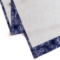 Shibori Doilies Abstract Tree Textures - Navy Blue - 8 inch