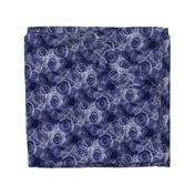 Shibori Doilies Abstract Tree Textures - Navy Blue - 8 inch