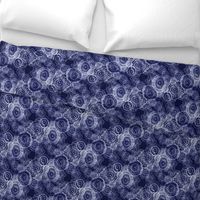 Shibori Doilies Abstract Tree Textures - Navy Blue - 8 inch