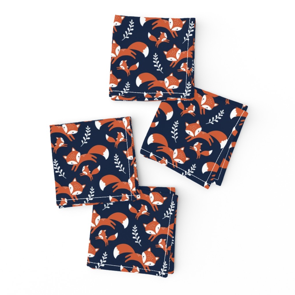 fox family - dark blue, small