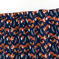 fox family - dark blue, small