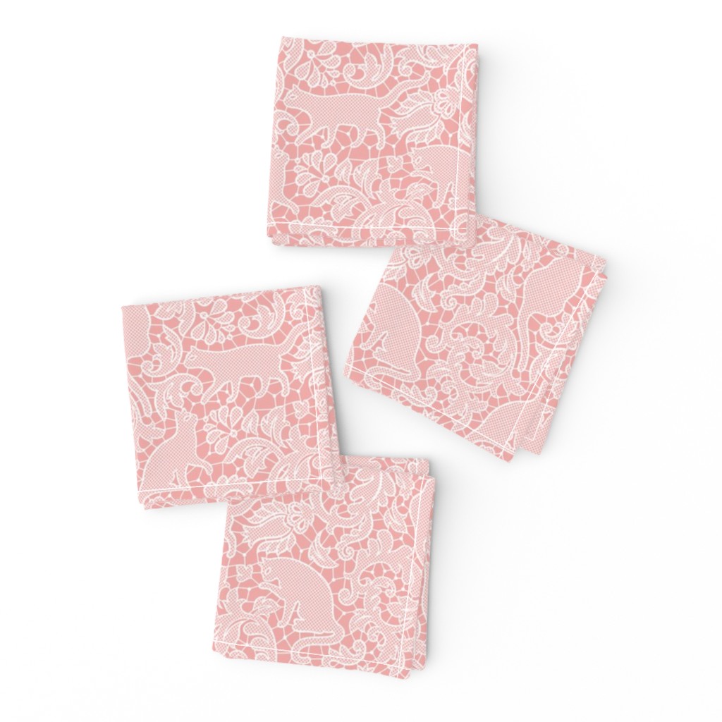 cat lace - blush, small