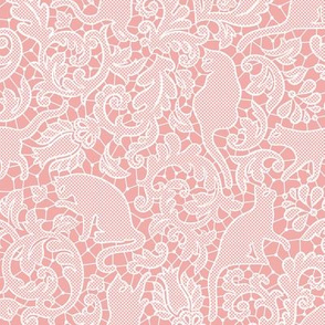 cat lace - blush, small