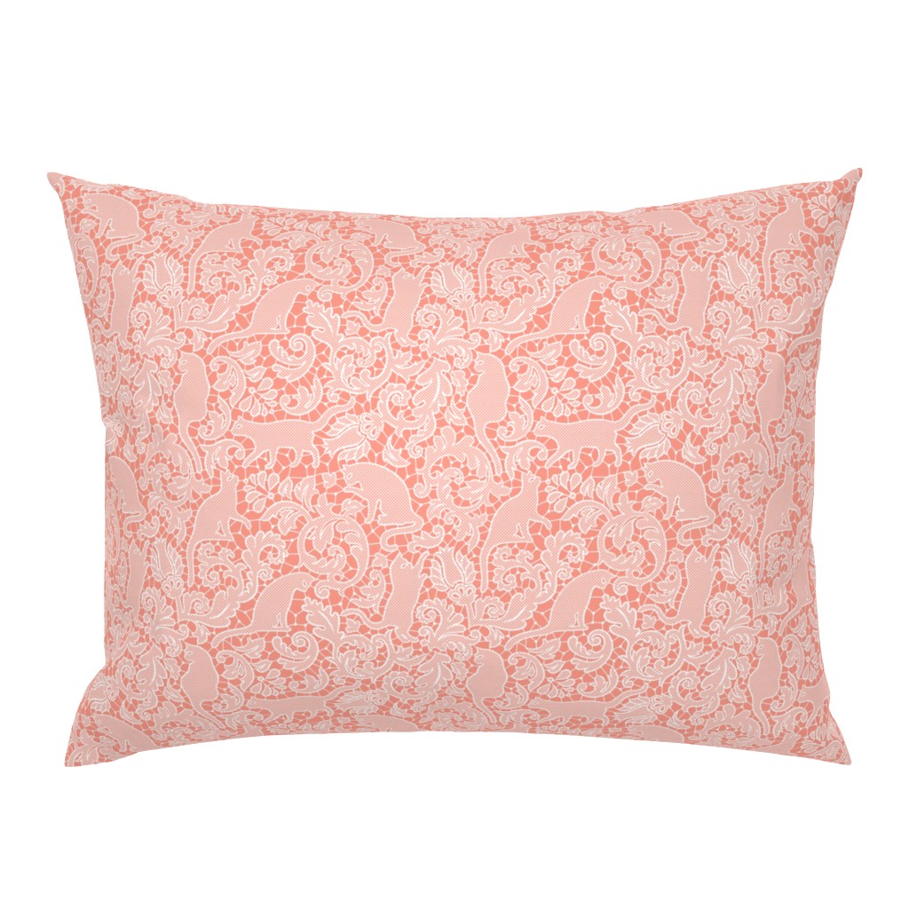 cat lace - coral, small