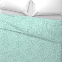 cat lace - white on bright mint