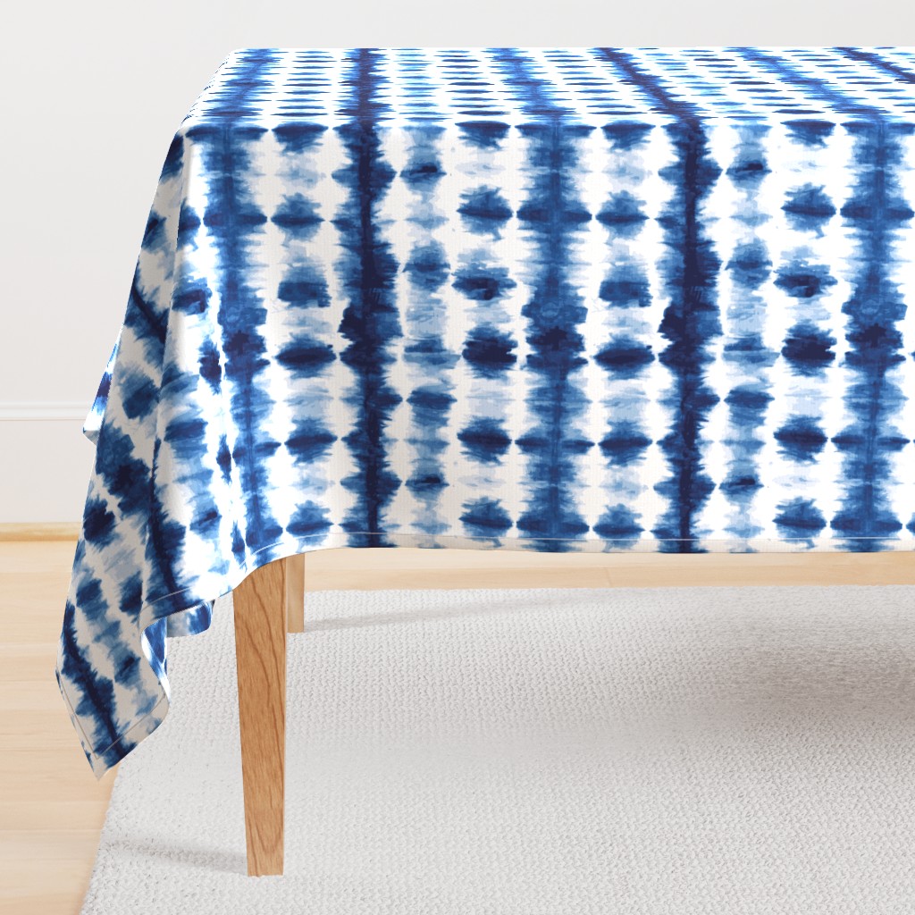 indigo shibori stripe