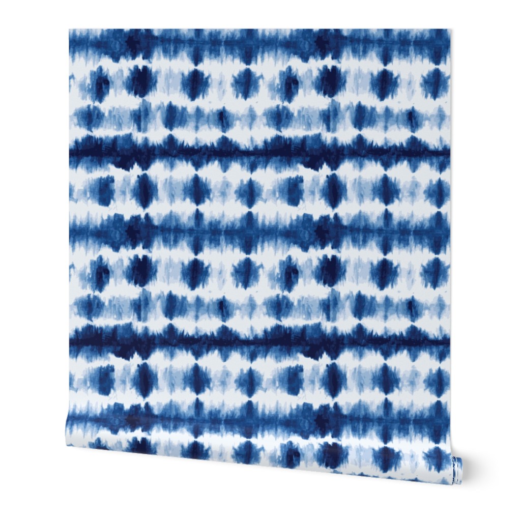 indigo shibori stripe