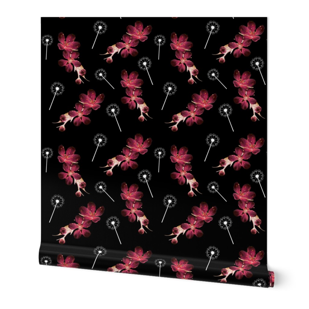 Wild Spring Floral - black 