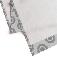 Torn Octo Spots of Mystic Grey on Silver Mist - Large Scale