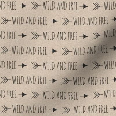 .5” wild and free arrows - black on tan linen