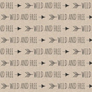 .5” wild and free arrows - black on tan linen