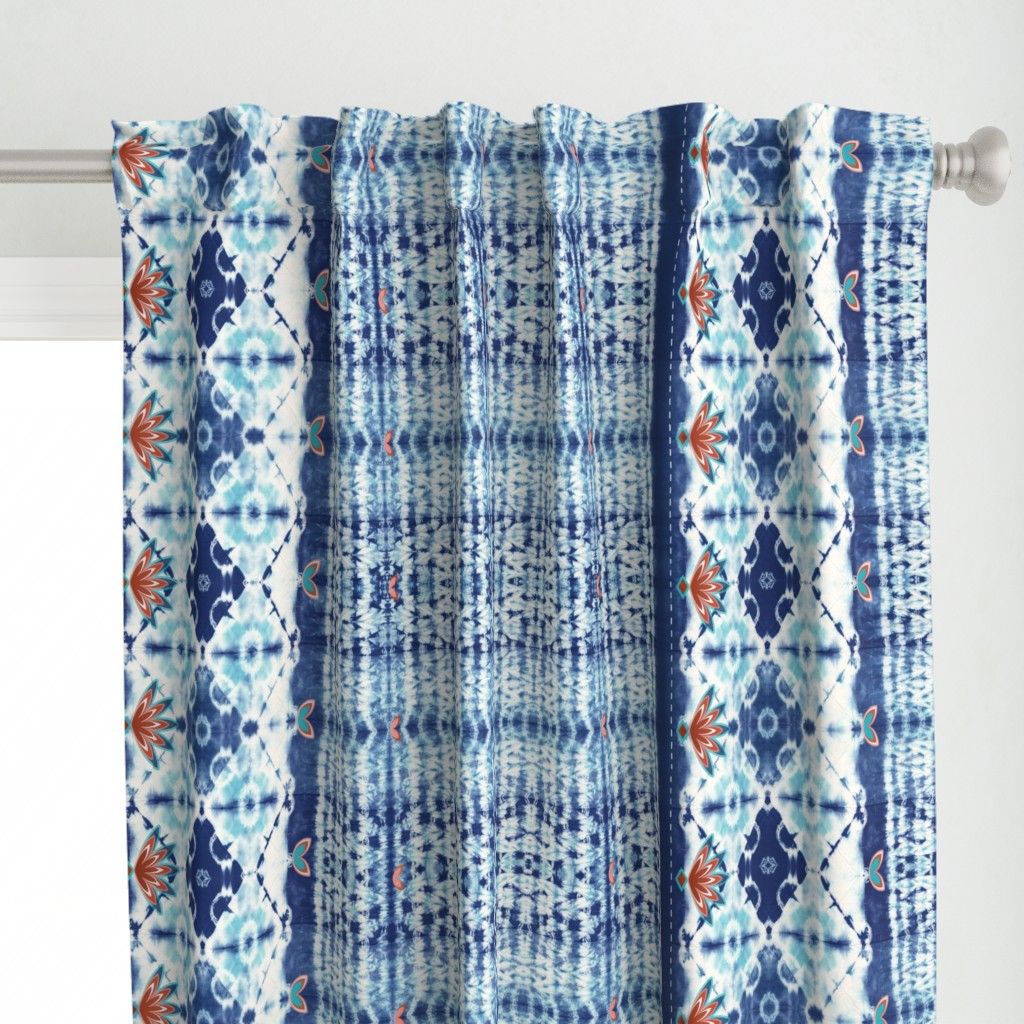 Shibori boho style - indigo dyed