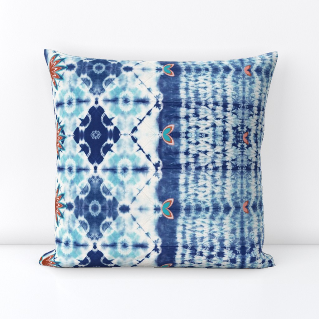 Shibori boho style - indigo dyed