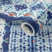 Shibori boho style - indigo dyed