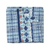 Shibori boho style - indigo dyed