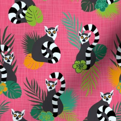 Tropical Lemurs - Pink