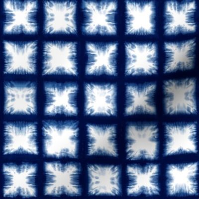 Shibori Granny Squares - Indigo on White - © Autumn Musick 2019