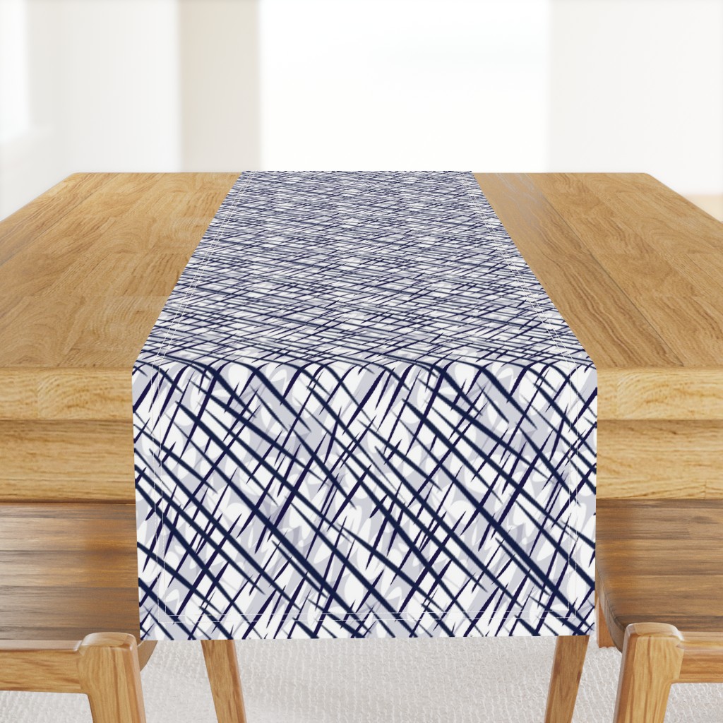 Shibori - esque slashes in indigo