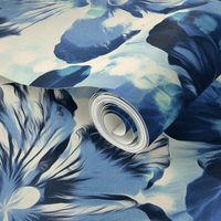 Shibori Inspired Oversized Indigo Floral