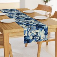 Shibori Inspired Oversized Indigo Floral