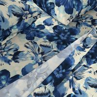 Shibori Inspired Oversized Indigo Floral