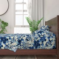 Shibori Inspired Oversized Indigo Floral