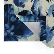 Shibori Inspired Oversized Indigo Floral