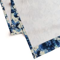 Shibori Inspired Oversized Indigo Floral