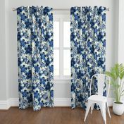 Shibori Inspired Oversized Indigo Floral