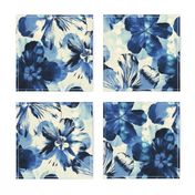 Shibori Inspired Oversized Indigo Floral