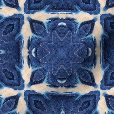Shibori Tiles ~ Quilted (original worn version)