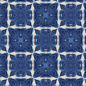 Shibori Tiles ~ Quilted (original worn version)