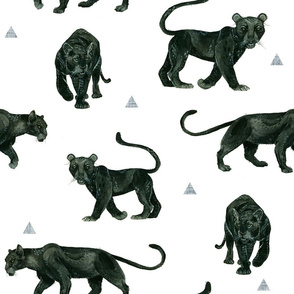 Black Panther with Linen Triangles