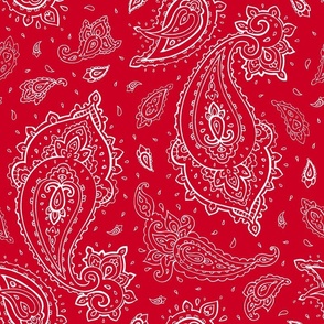 Bandana Red Fabric, Wallpaper and Home Decor | Spoonflower