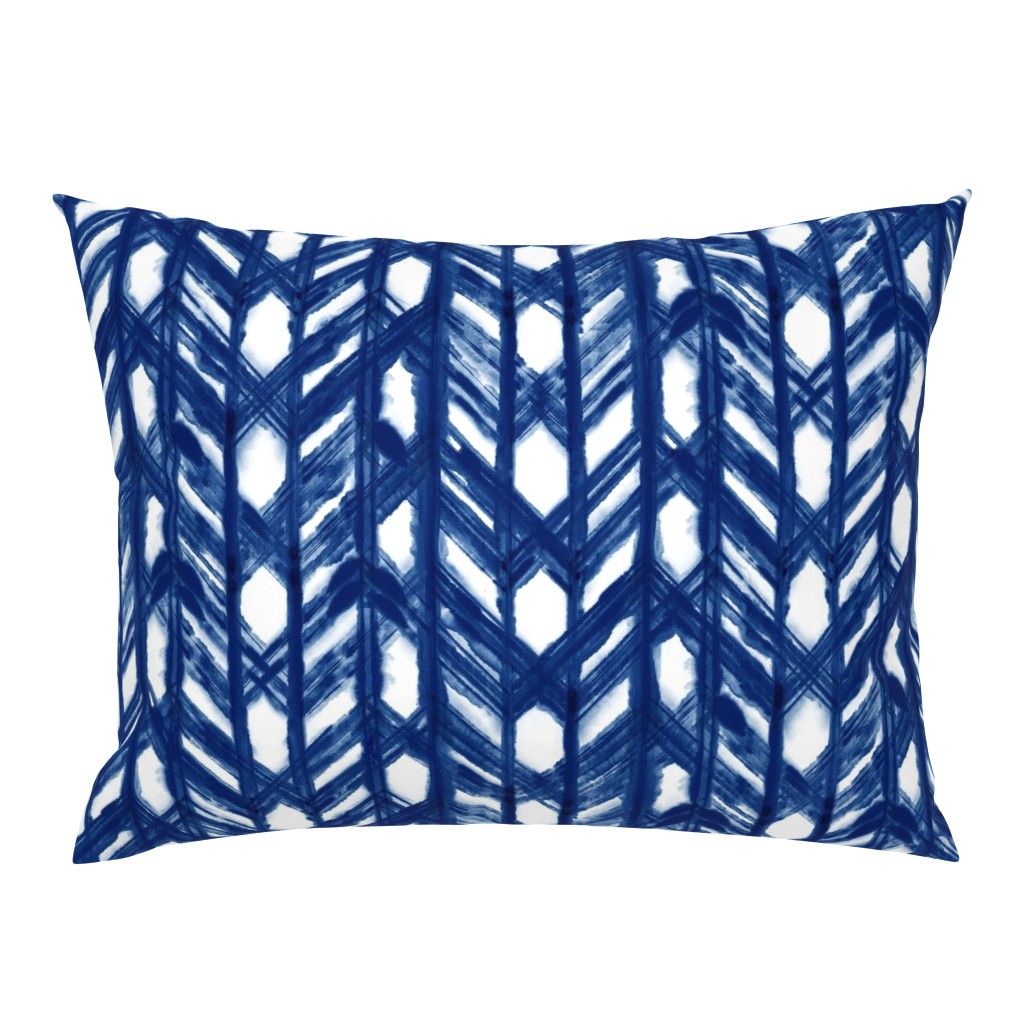 Shibori Lattice - Indigo on White - © Autumn Musick 2019