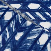 Shibori Lattice - Indigo on White - © Autumn Musick 2019