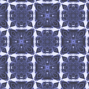 Shibori Tiles ~ Quilted (brighter white/blue version) 