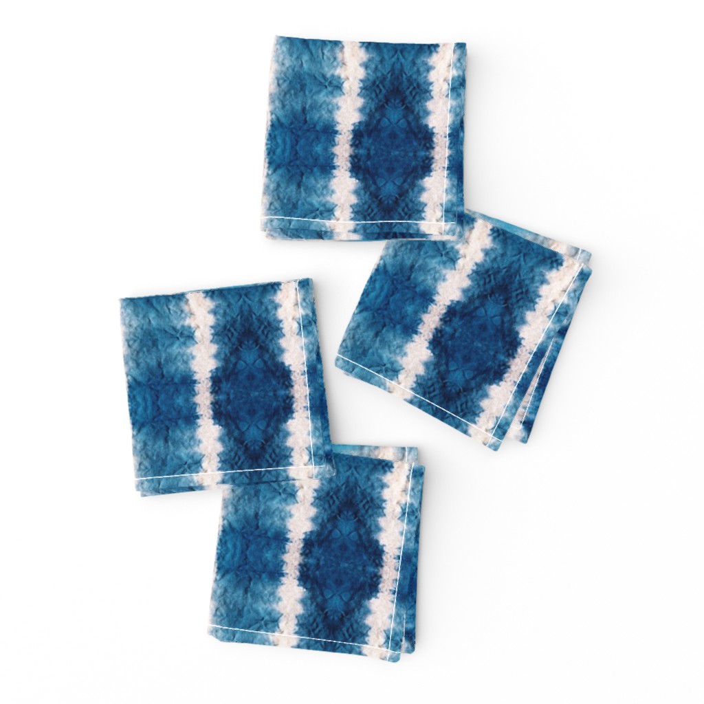 Shibori Stripe - 12" large - ocean blue