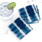 Shibori Stripe - 12" large - ocean blue