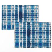 Shibori Stripe - 12" large - ocean blue